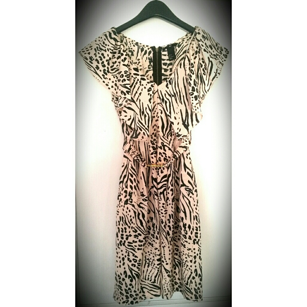 H&M Ruffled Animal Print Dress/ Size 2.